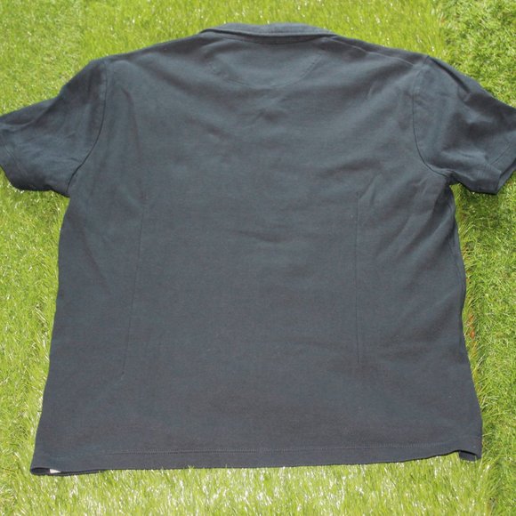 Denim & Flower Men's Navy Button Up Polo Shirt - Size Large - Picture 8 of 11